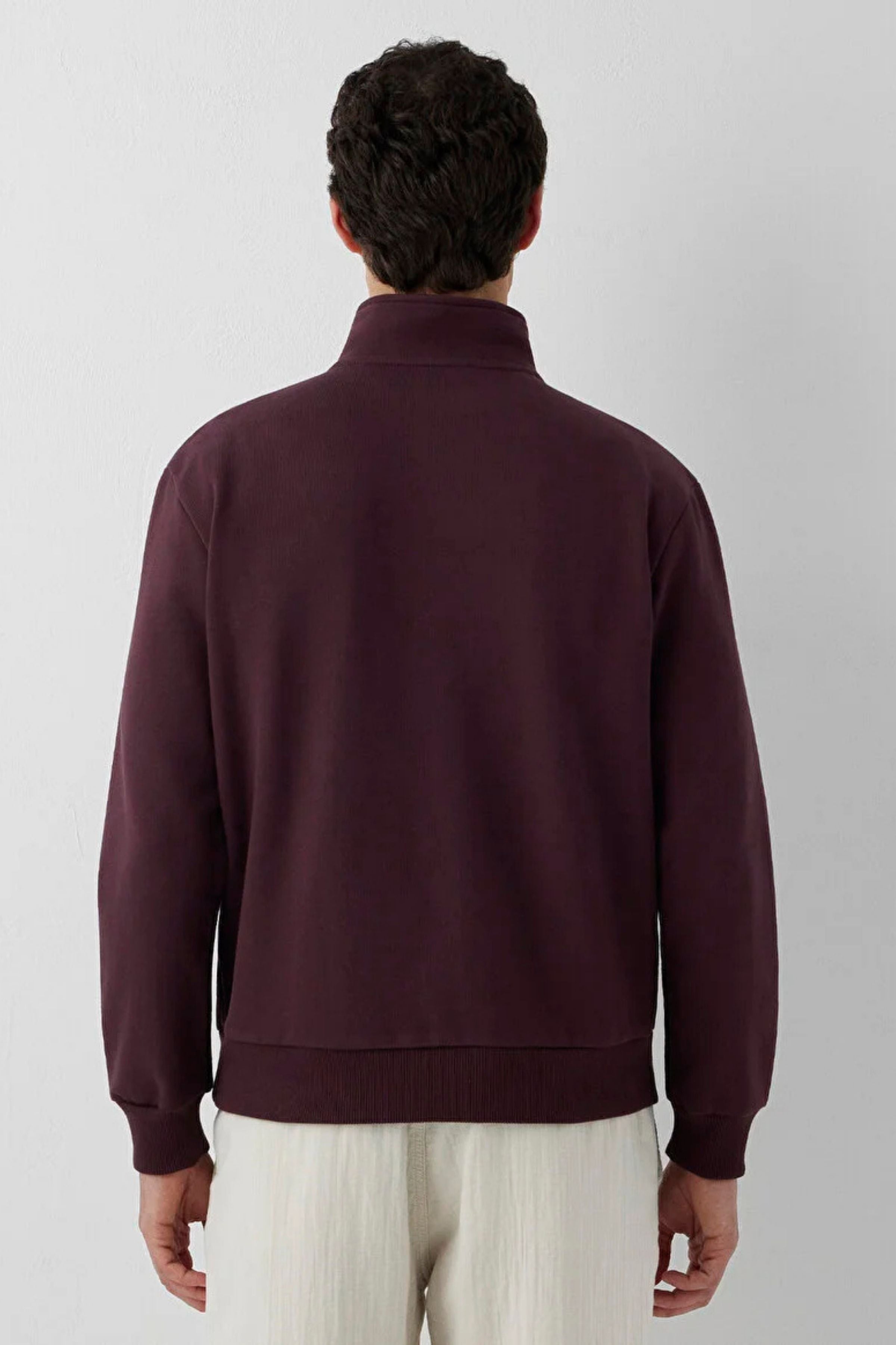 Mavi Yarım Fermuarlı Erkek Sweat M0S20027-70223