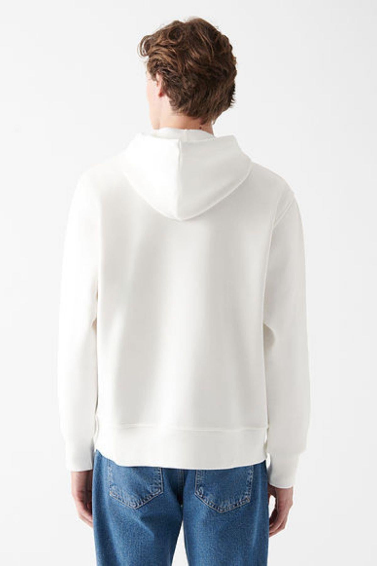 Mavi Kapüşonlu Erkek Sweat M065809-34