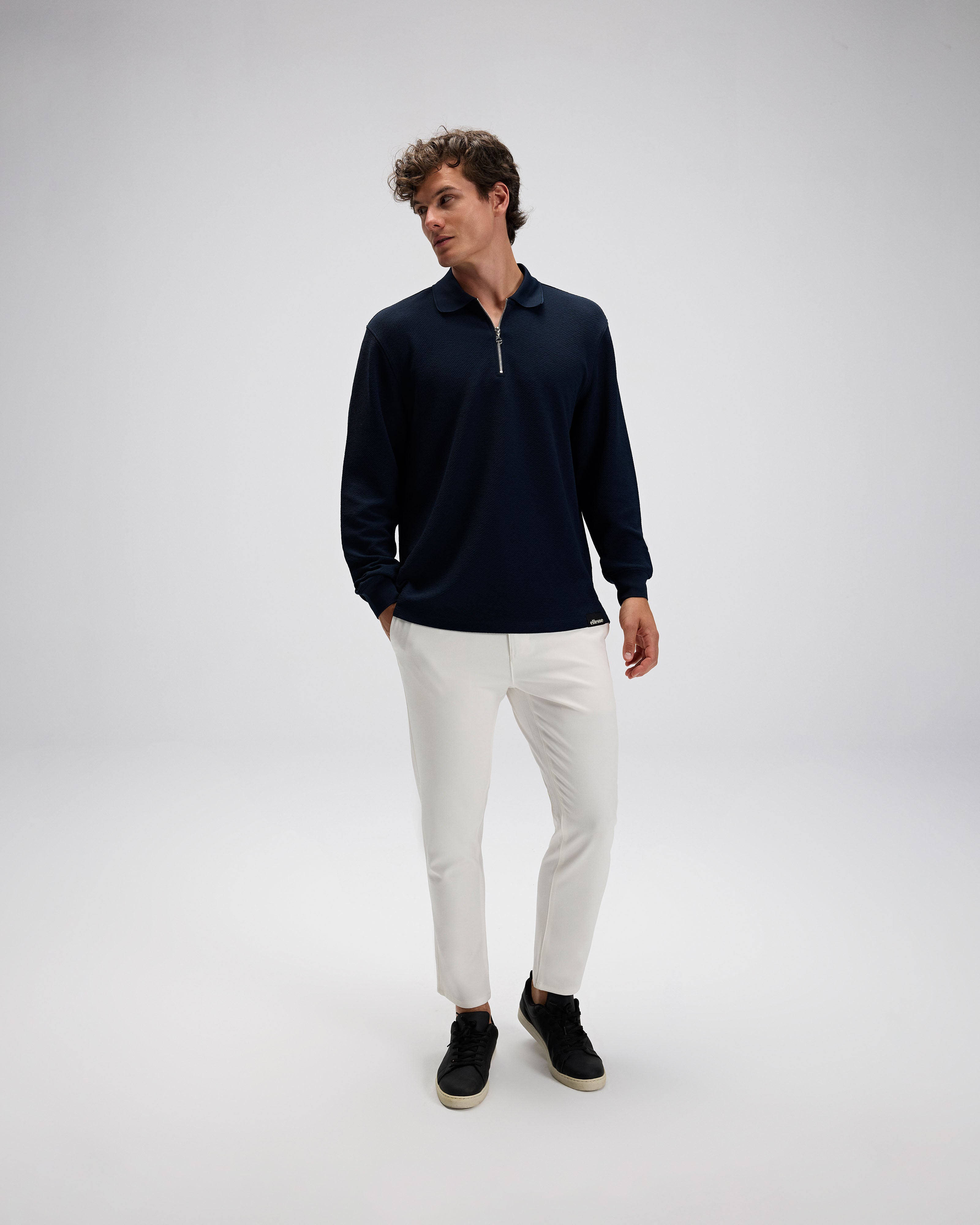 Ellesse Erkek Polo Sweatshirt Em601-Nv