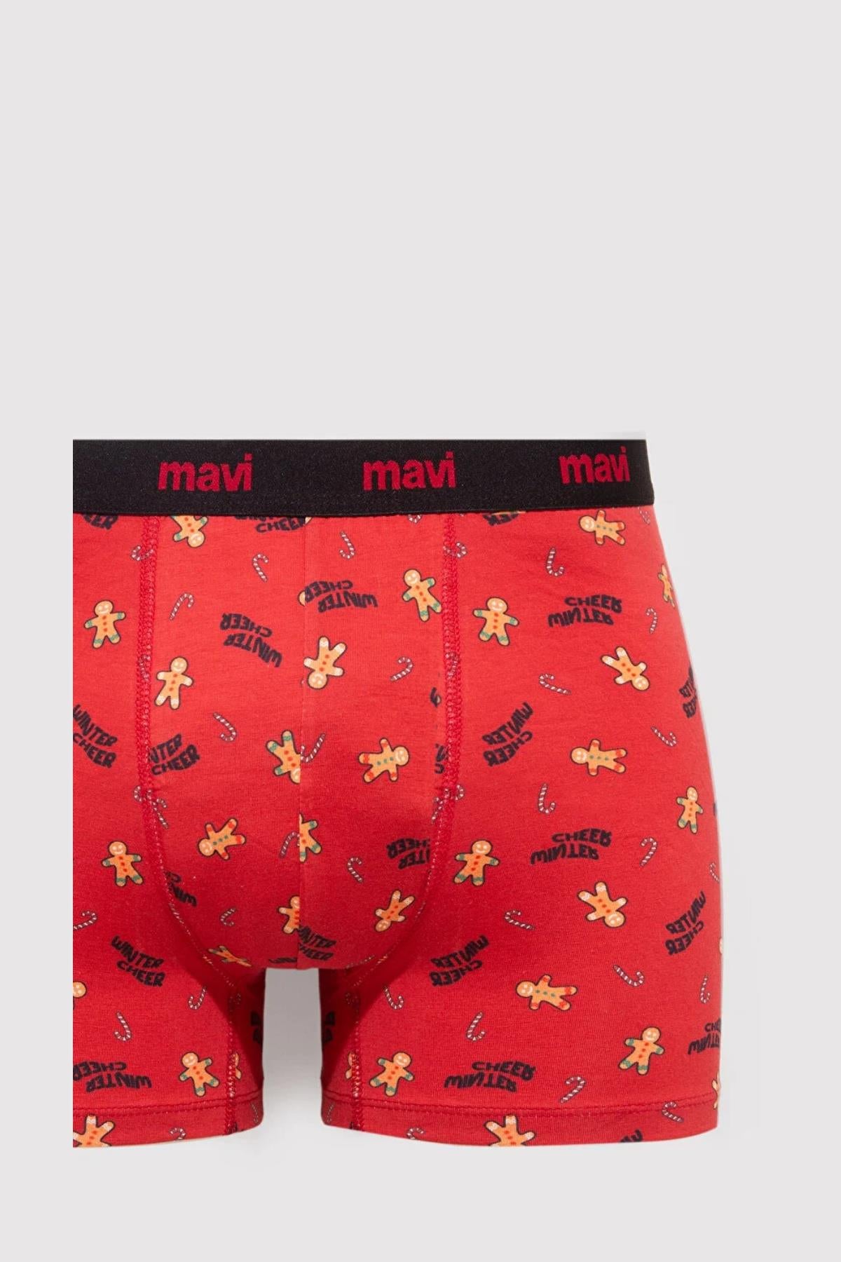 Mavi Kırmızı Erkek Boxer M0912133-3