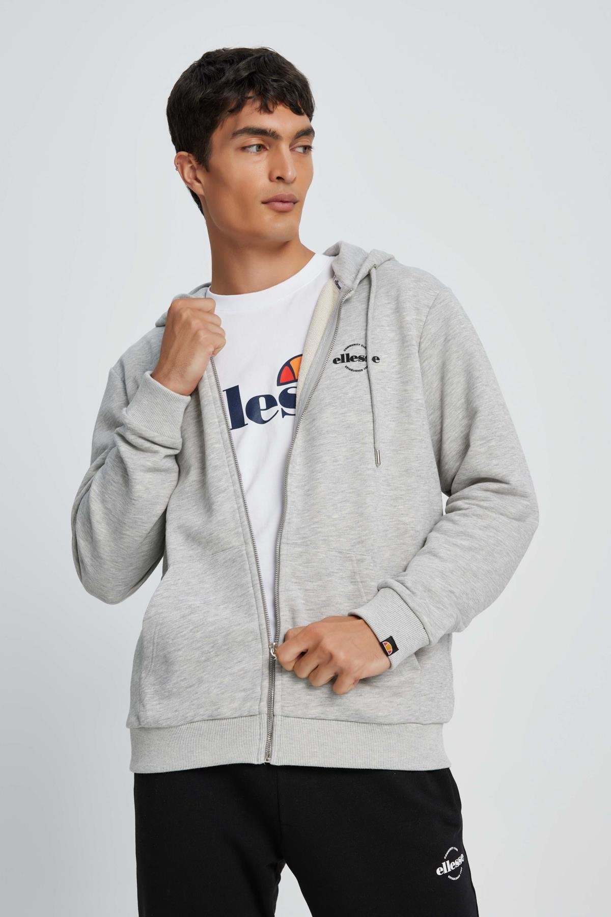 Ellesse Erkek Fermuarlı Sweat EM049-GR