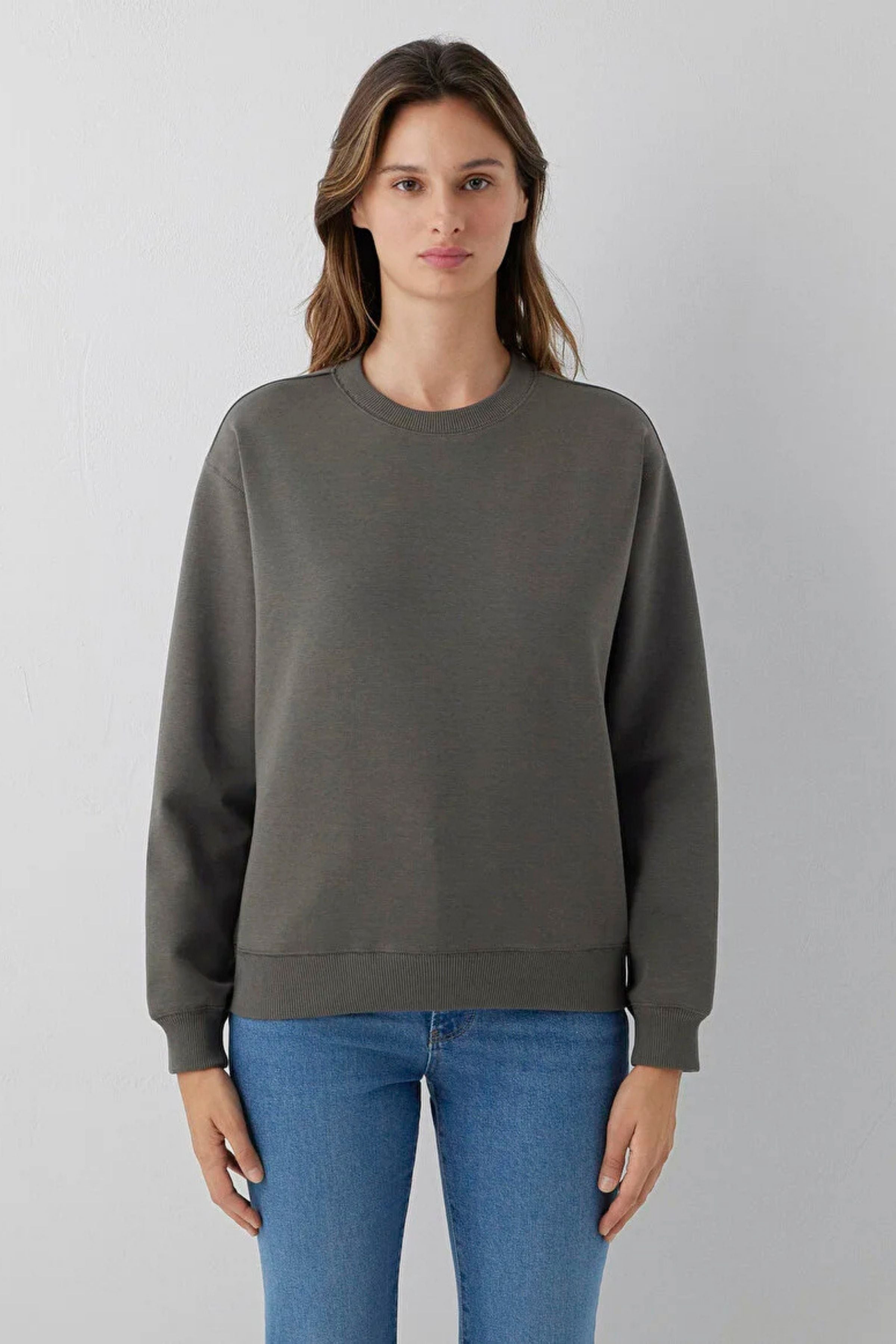 Mavi Yuvarlak Yaka Kadın Sweat M1s10571