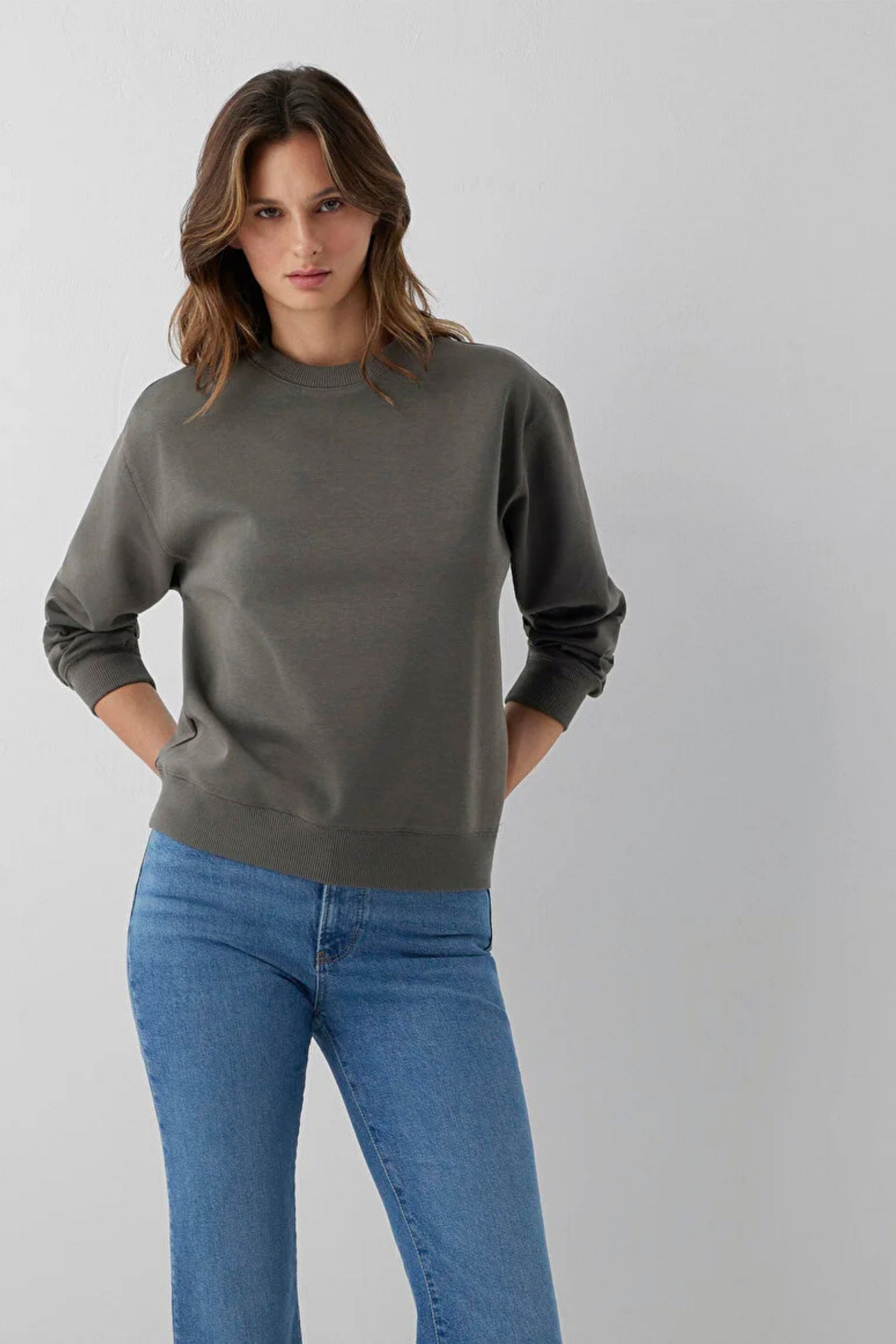Mavi Yuvarlak Yaka Kadın Sweat M1s10571