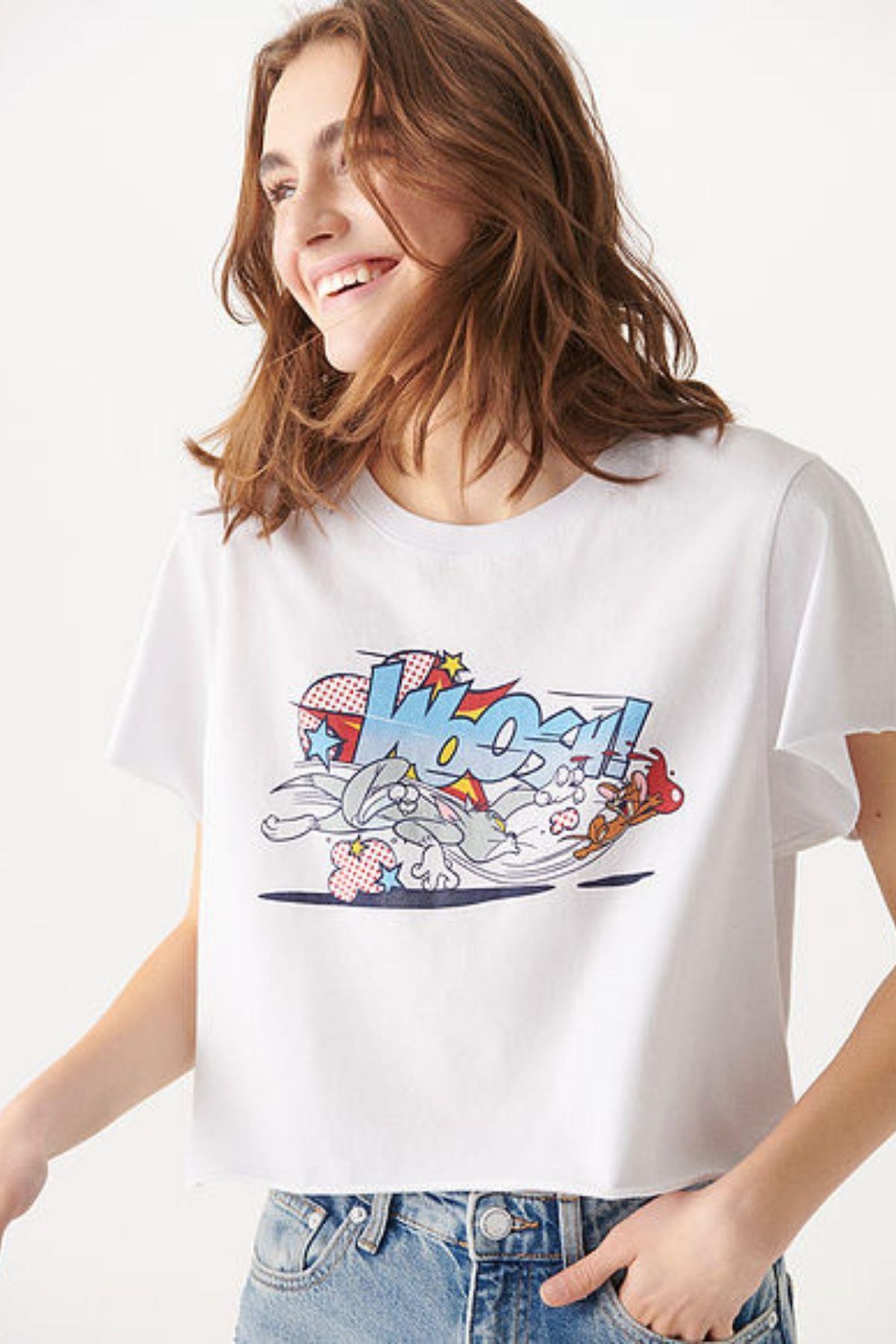 Mavi Tom And Jerry Kadın Tişört 1610610-62