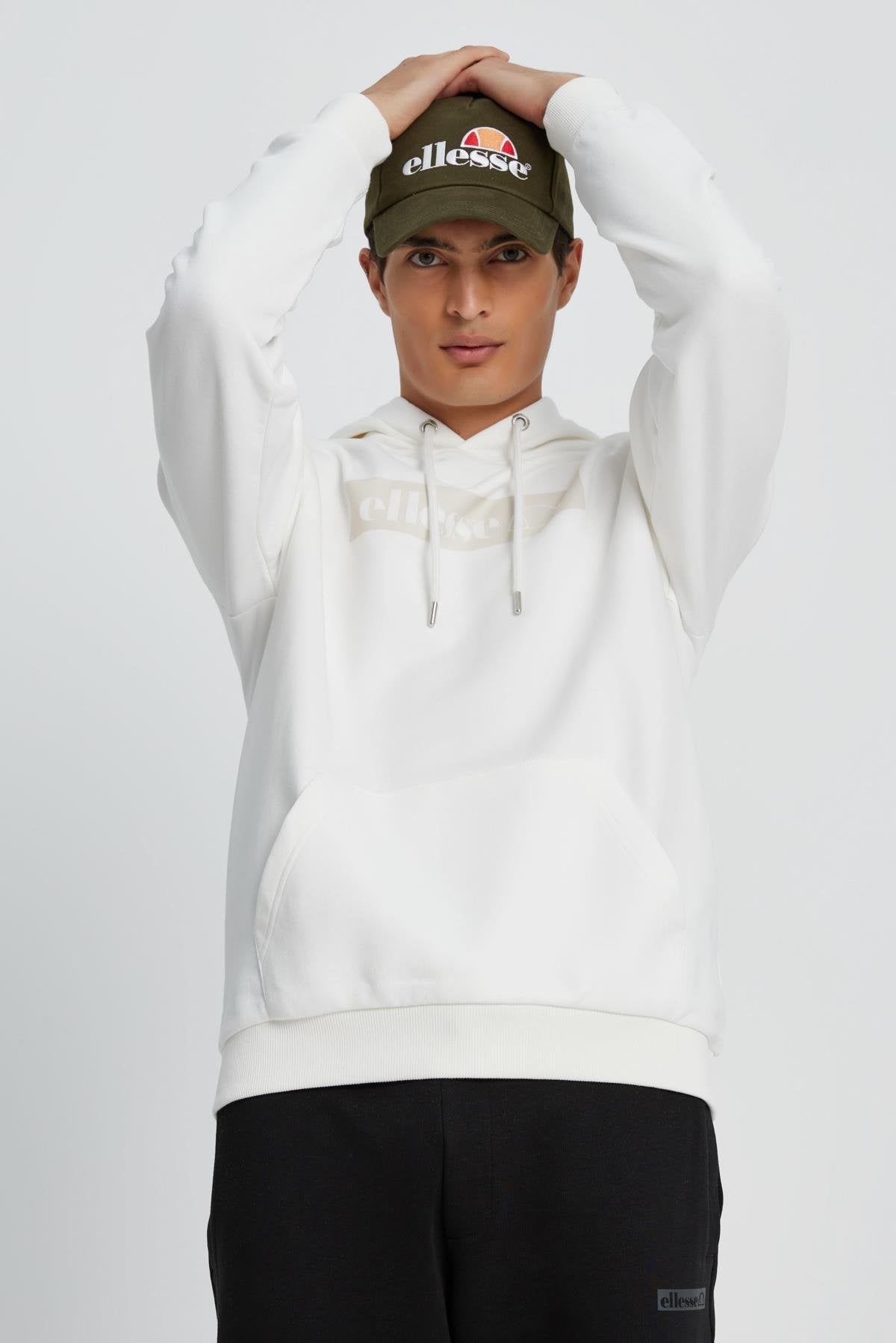 Ellesse Erkek Kapüşonlu Sweatshirt EM075-ECR