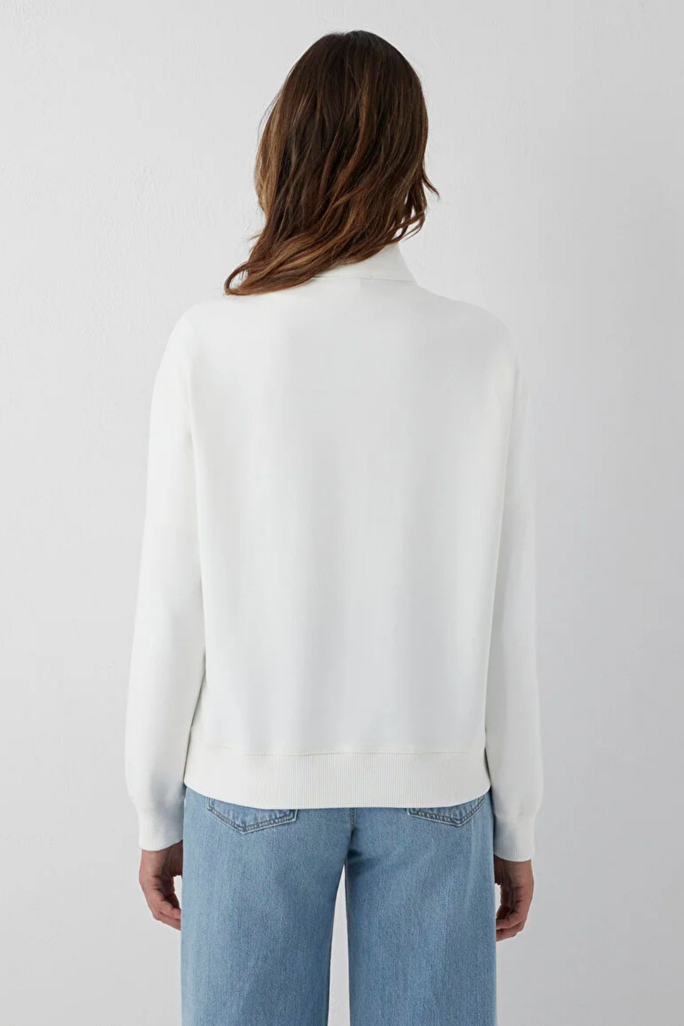 Mavi Yarım Fermuarlı Kadın Sweat M1s10572