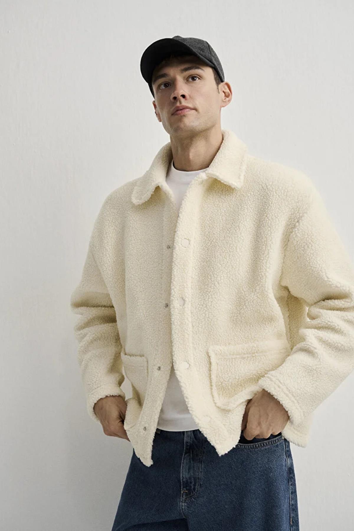 Mavi Düğmeli Erkek Sweat M0S10257-7
