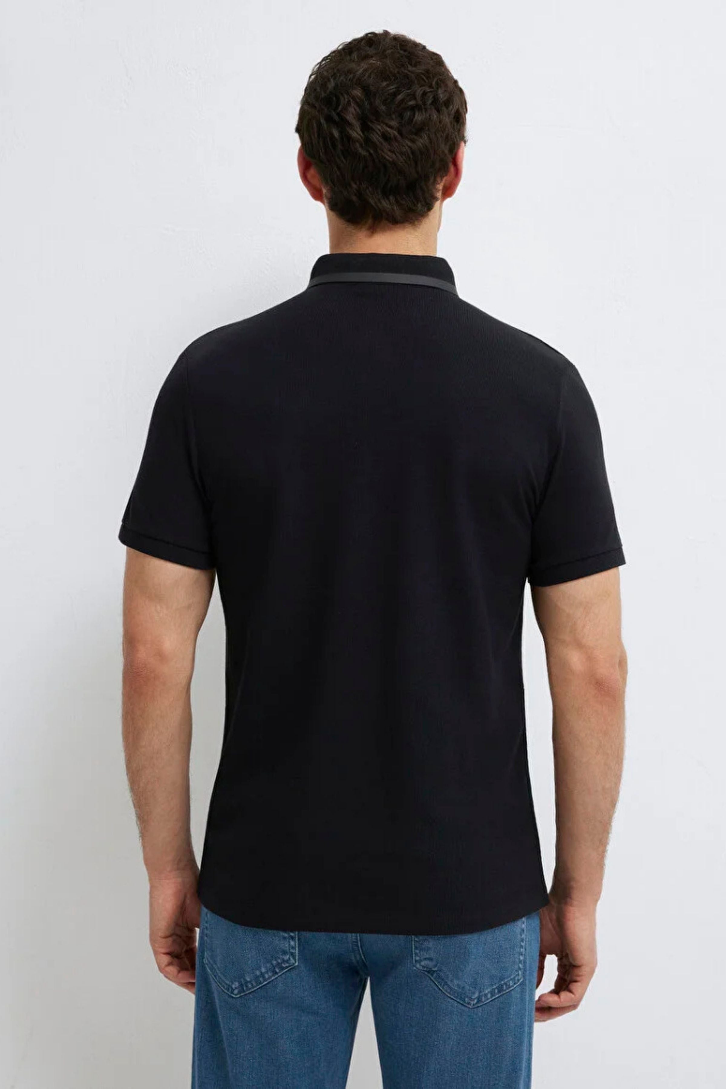 Mavi Polo Siyah Erkek Tişört M0611829-900