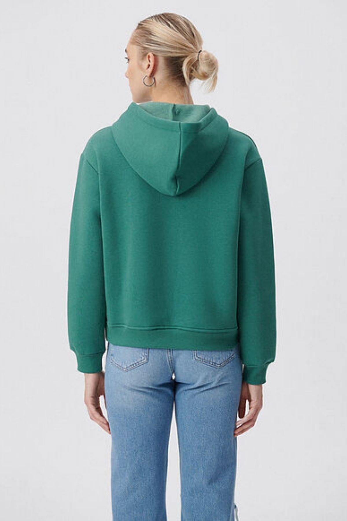 Mavi Kapüşonlu  Kadın Sweat M167299-71Bs