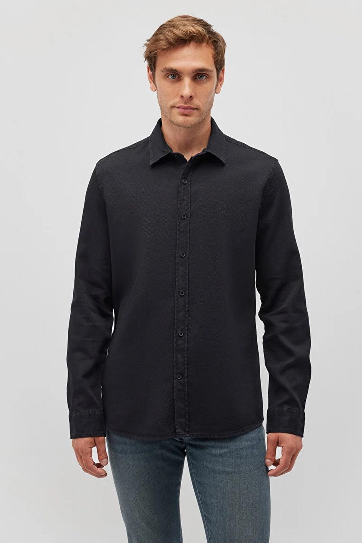 Mavi Uzun Kol Erkek Gömlek M0211091-9